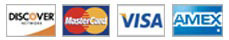 Discover, MasterCard, Visa, AMEX Card Logos